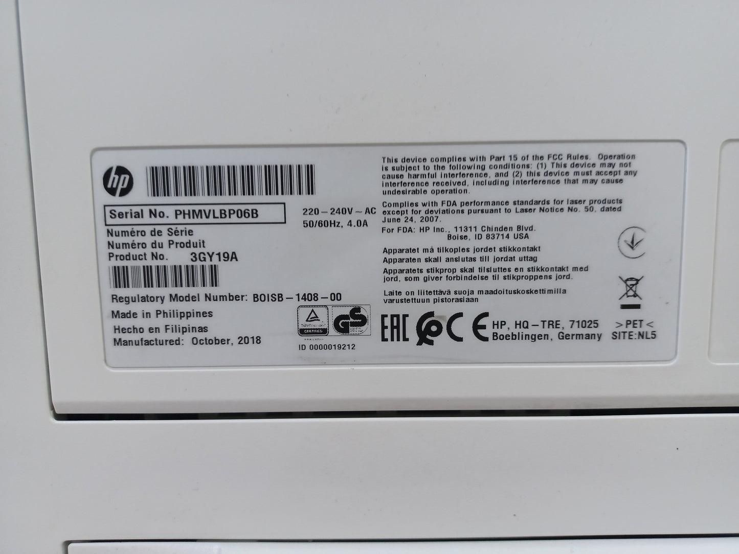 HP LaserJet Managed MFP E52545dn A4 USB LAN Duplex Printer - 3GY19A