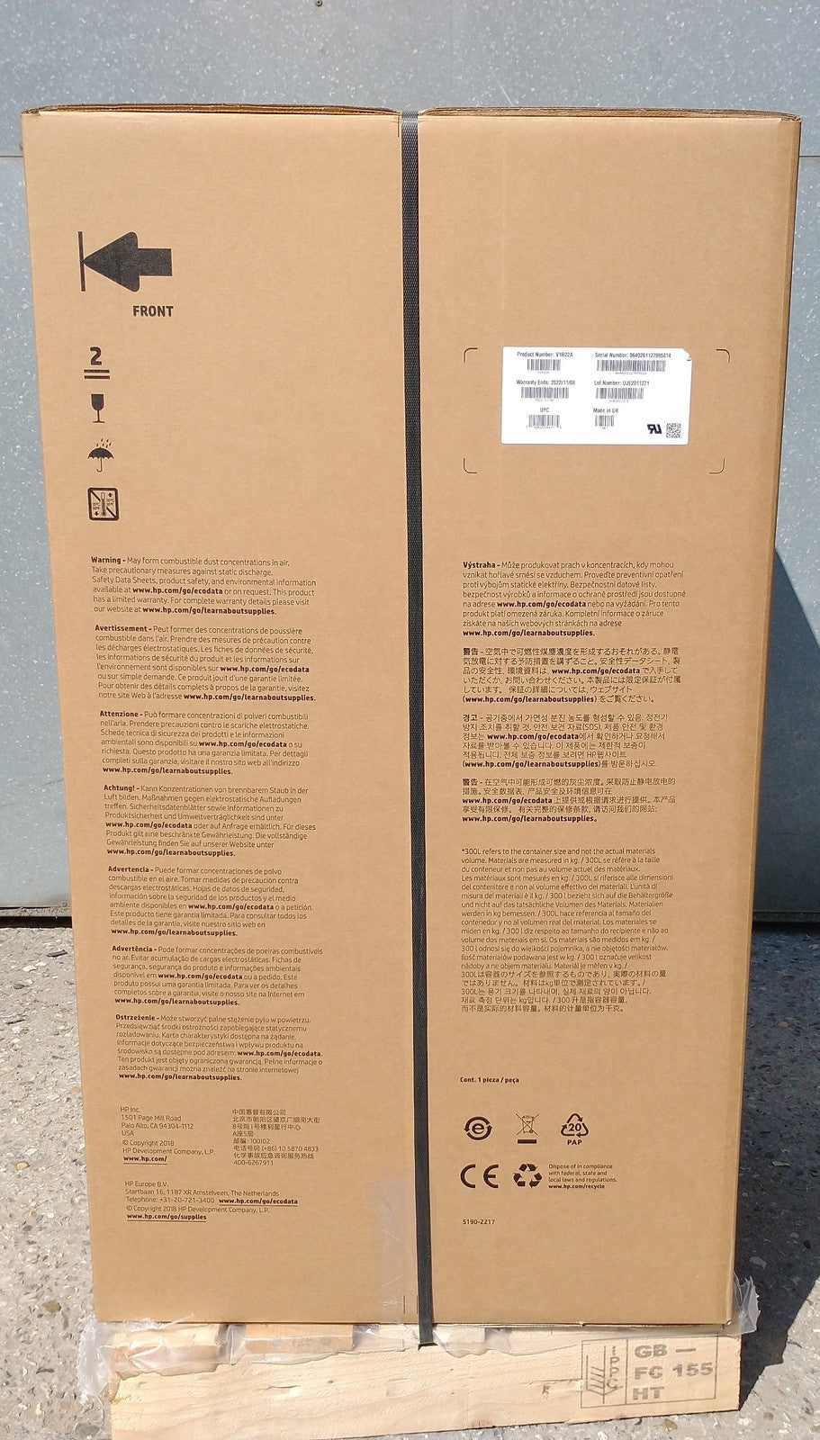 HP V1R22A 3D High Reusability PA 12 GB Glass Beads 300L 150KG