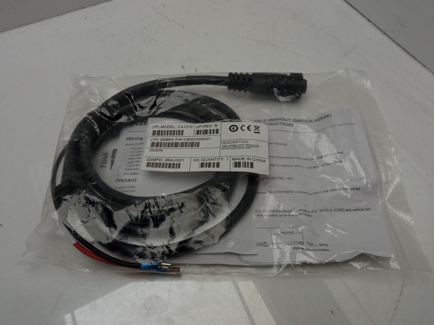 Zebra CA1210 Barcode Reader Charging Cable CB000309A01