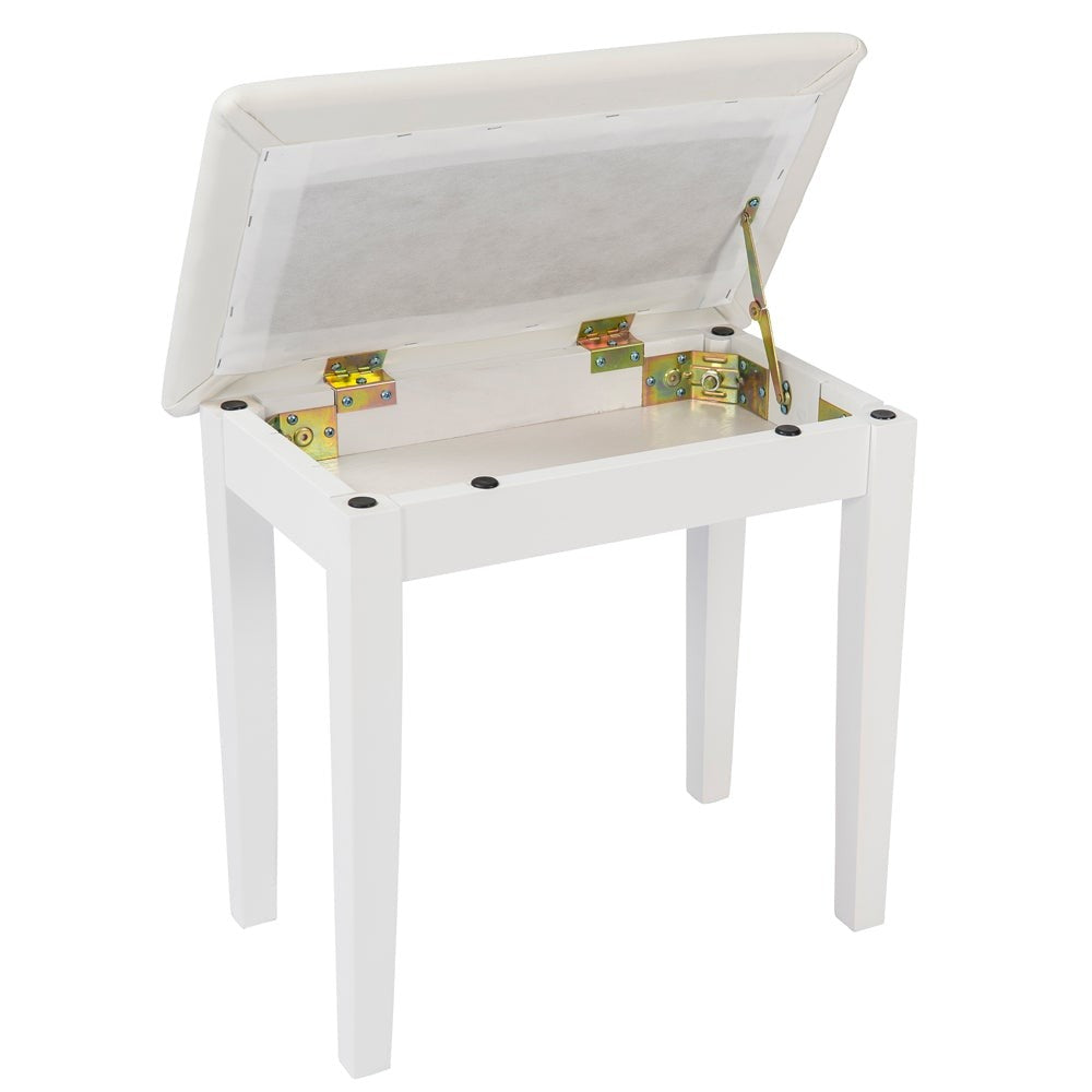 Kinsman KPB01WH Piano Bench with Storage ~ Satin White