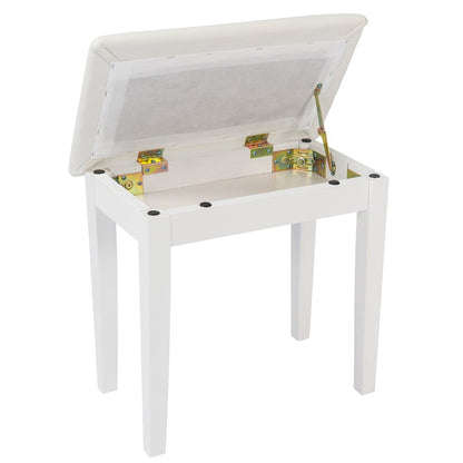 Kinsman KPB01WH Piano Bench with Storage ~ Satin White