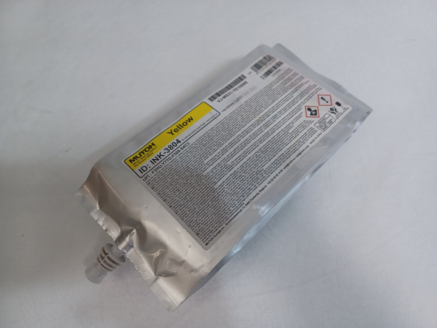 Mutoh Eco Solvent ValueJet VJ-MS31-YE1000E 1000ml Yellow - Expiry 28/06/2025