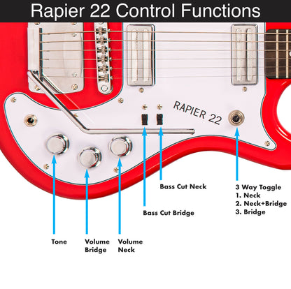 Rapier 22 RAP22FR Electric Guitar ~ Fiesta Red