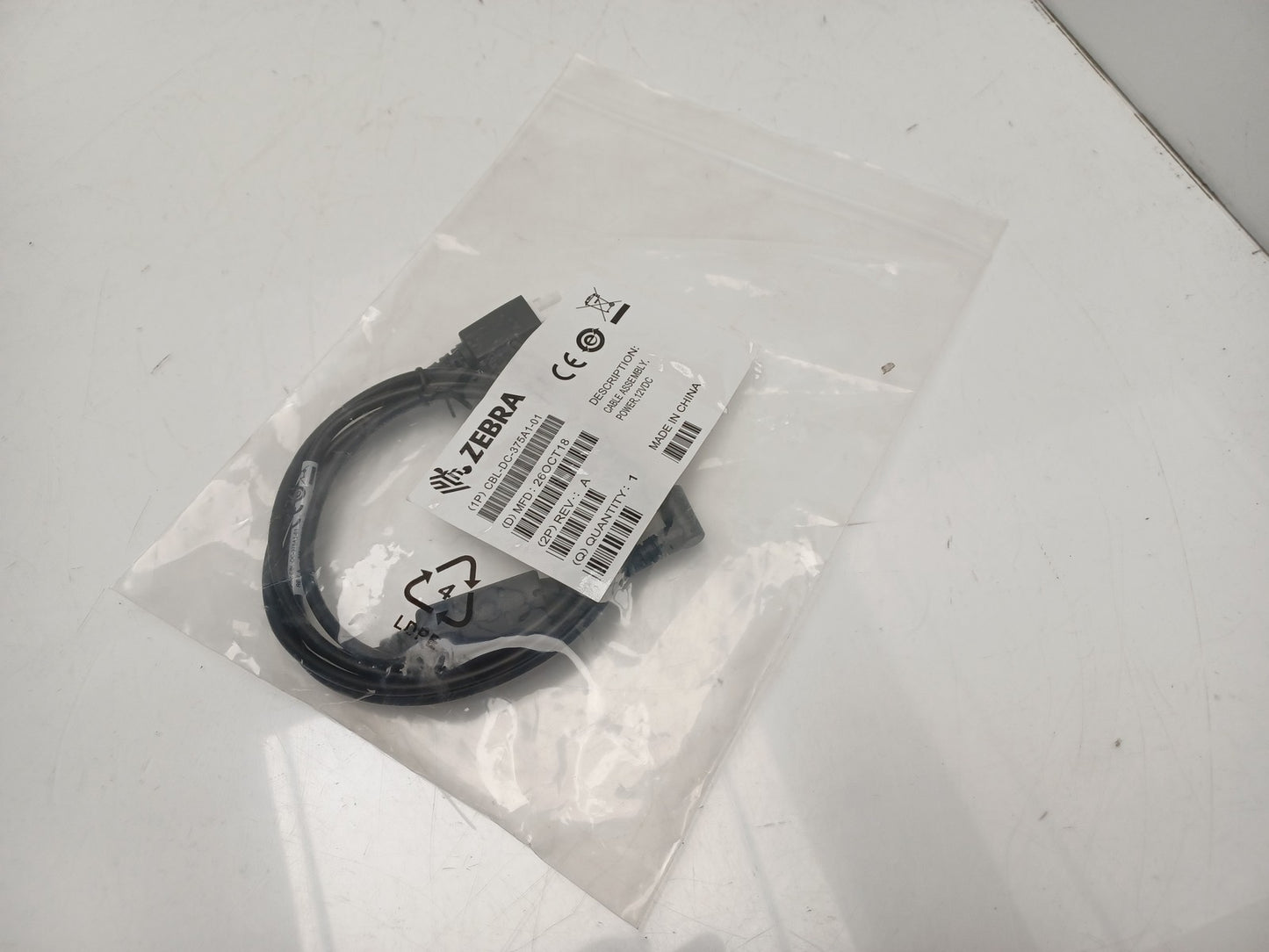 Zebra 4 Pin DC Power Cable CBL-DC-375A1-01