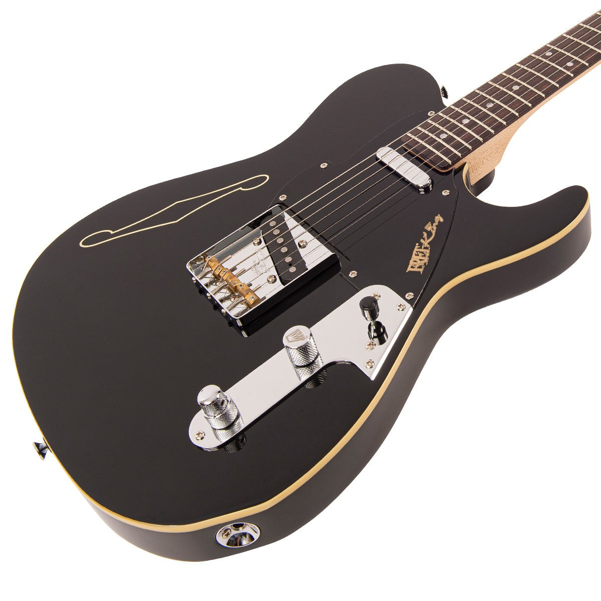 Fret-King Country Squire Stealth Electric Guitar ~ Gloss Black