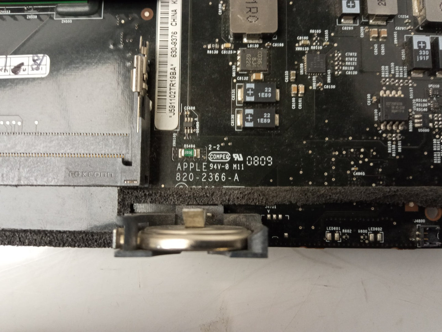 Apple Mac Mini A1283 Late 2009 Logic Board Core 2 Duo 2.00 GHz CPU 820-2366-A