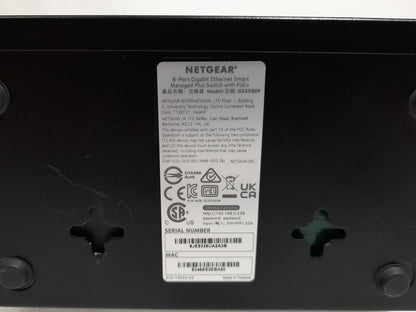 Netgear GS308EP 8 Port Managable POE Switch - No PSU