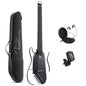 Donner HUSH-I Acoustic Electric Travel Portable Guitar ~ Black