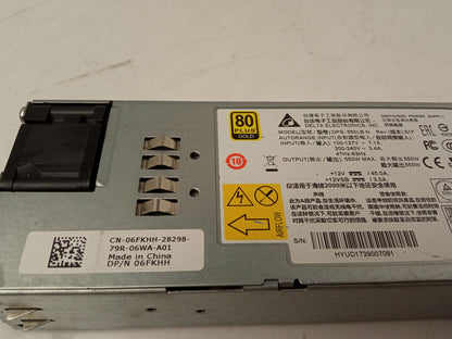 Dell PowerSwitch S4128F 550W Switch Power Supply Unit 06FKHH 6FKHH DPS-550LB N