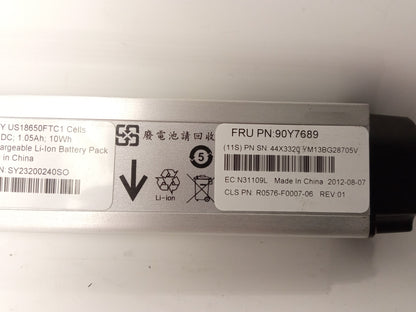 IBM Storewize V3700 V5000 G1 10w 9.6v 1.05Ah Canister Battery 90Y7689 44X3320