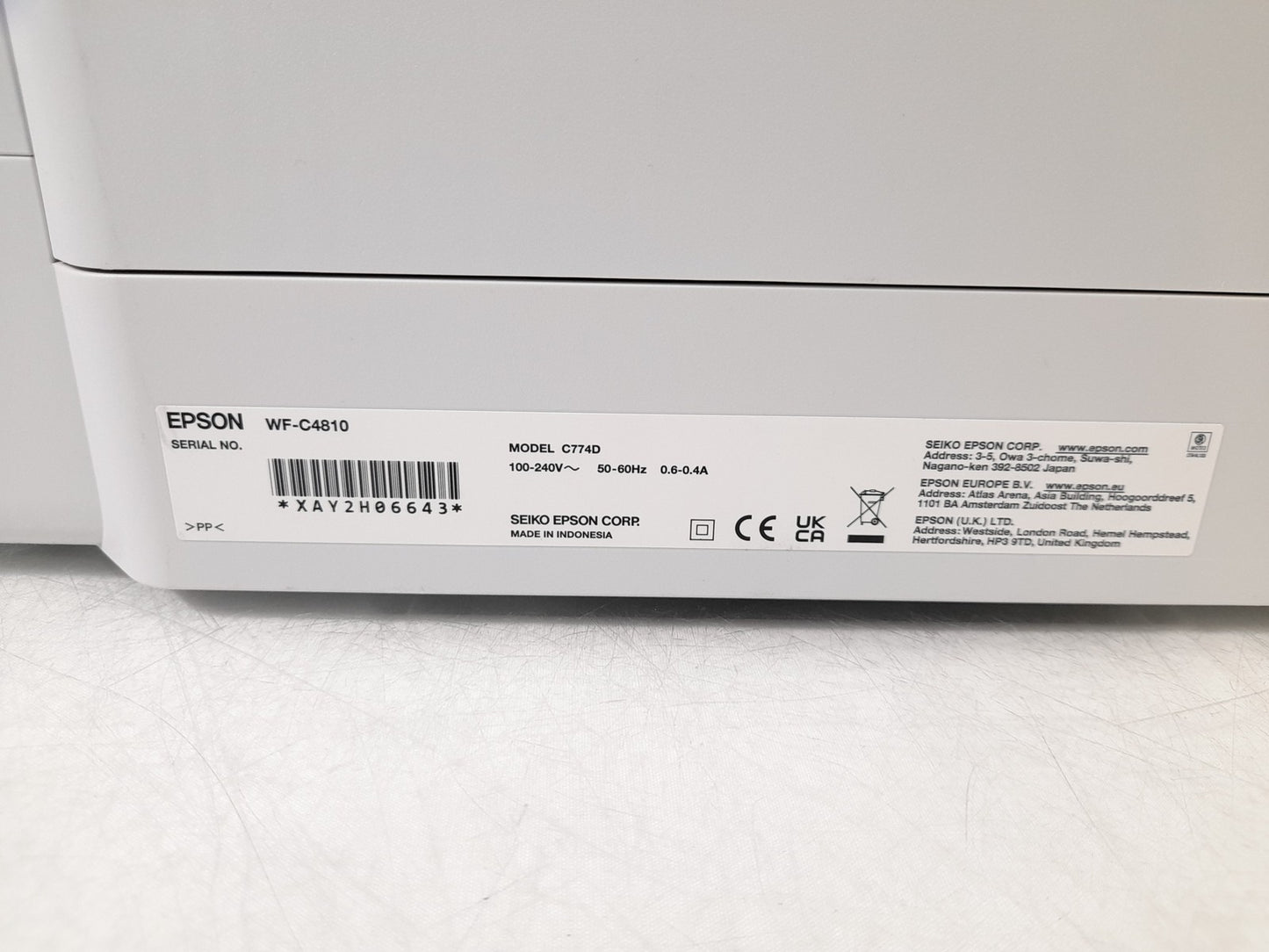 EPSON WorkForce Pro WF-C4810 AIO Wireless Print Copy Scan Fax Ethernet Printer