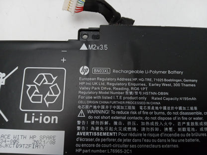 HP 51Wh 11.55V 4195mAh Replacement Laptop Battery BN03XL