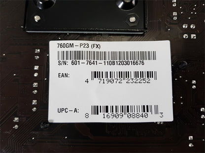MSI 760GM-P23 (FX) Socket AM3b DDR3 MicroATX Motherboard With I/O Shield