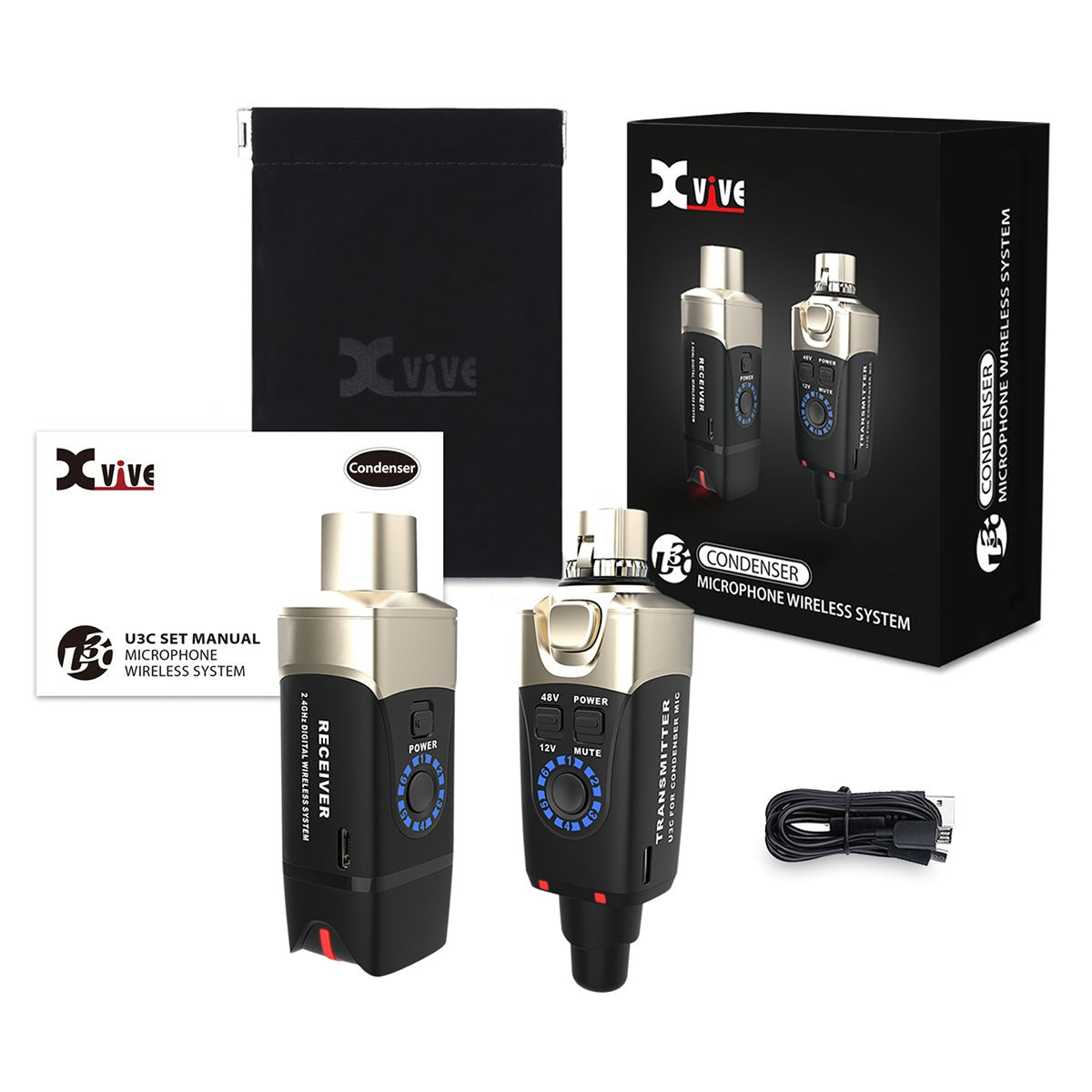 Xvive XU3C Microphone Wireless System ~ Condenser Microphones
