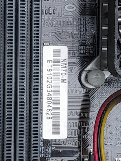 ECS NM70-M Socket DDR3 Micro ATX Motherboard With I/O Shield NM70-M