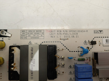 LG EAY62809902 TV Main Power Supply Board LGP84-12S PSEL-L191B