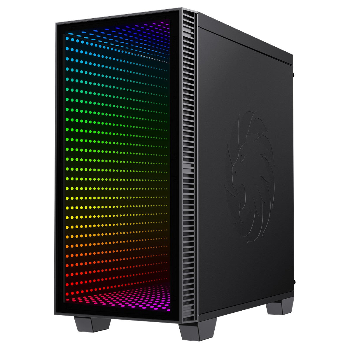 GameMax Mini Abyss ARGB mATX PC Black Gaming Case w/ Infinity RGB Front Panel