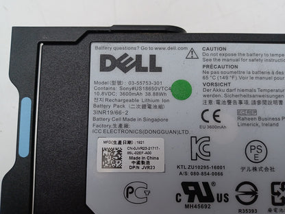 Dell SC7020 Rack Storage 38.88Wh 10.8V 3600mAh Battery Unit JVR23 03-55753-301