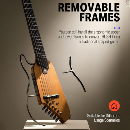 Donner HUSH-I Acoustic Electric Travel Portable Guitar ~ Maple