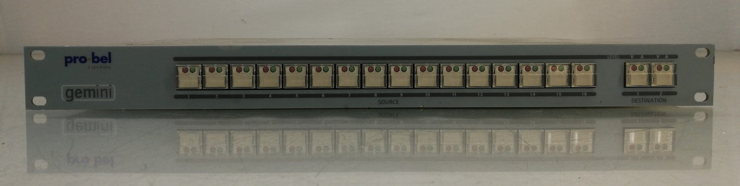 Pro-Bel Gemini 16x2 Audio Video Router GEM-1602-AVAA