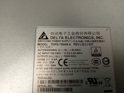 NetApp 750W Power Supply Unit TDPS-750AB A 114-00065