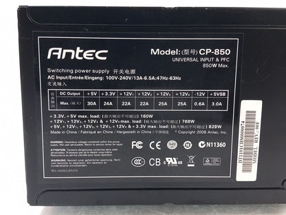 Antec CP-850 850W Desktop PSU ATX Power Supply Unit