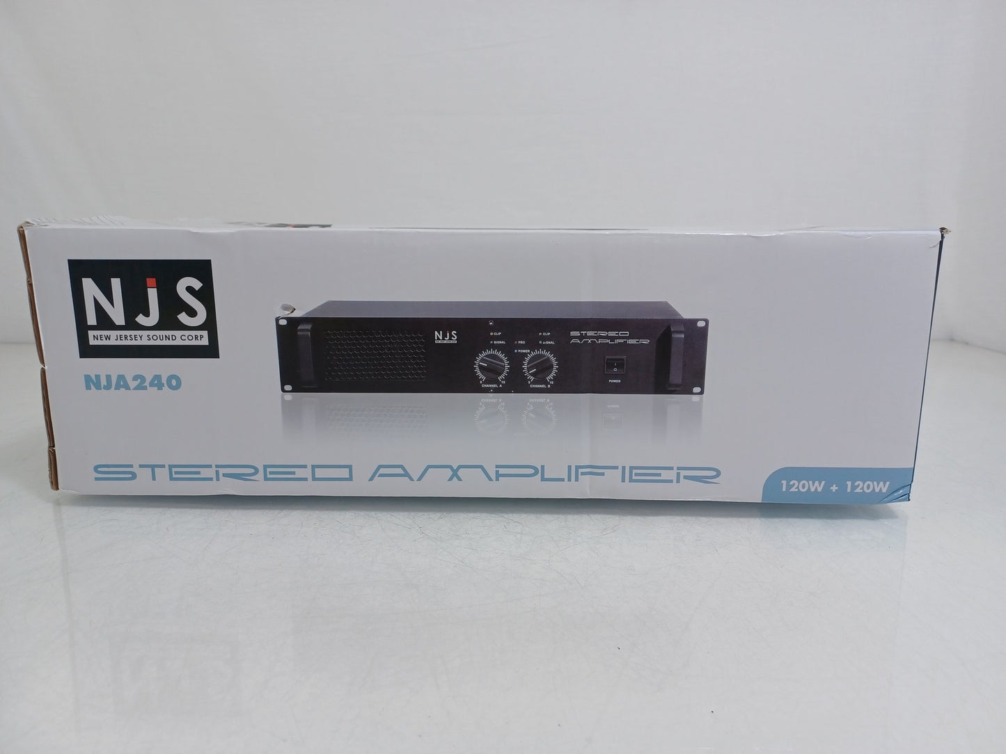 NJS NJA240 Stereo 2x 120W RMS 2U Rackmount Power Amplifier