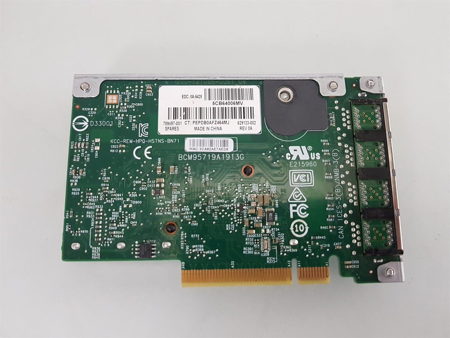 HP ProLiant DL360P G8 1GB 4-Port Ethernet Card PCI-E x8 629133-002 789897-001
