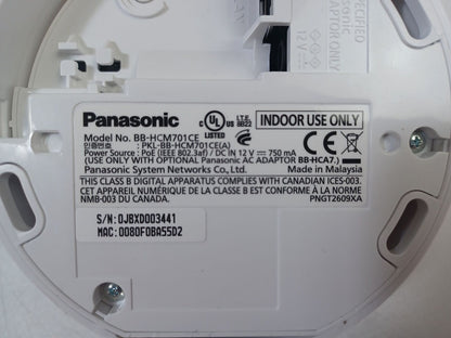 Panasonic BB-HCM701 Indoor Dome PoE IP CCTV Camera With SD Card Recording