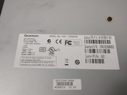 Quantum CD320UE DAT320 USB External Tape Drive - Tested To Power On