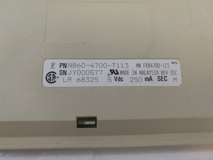 Vintage Fujitsu FKB4700 Mechanical Computer Keyboard 5 Pin ENG & RUS Typography