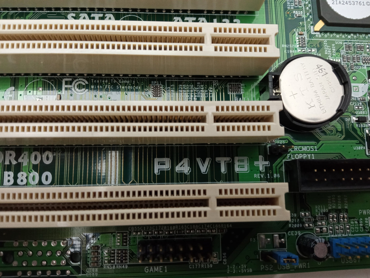 ASRock P4VT8+ Socket PGA478 DDR1 ATX AGP Motherboard With Intel P4 2.66 GHz