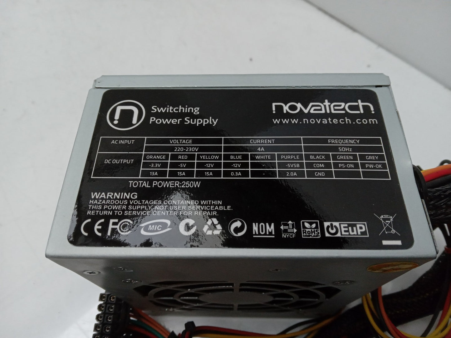 Novatech 250W SFF Desktop PC Computer Power Supply Unit