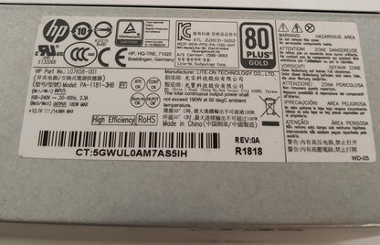 HP ProDesk 400 G5 180W Power Supply Unit L07658-001 PA-1181-3HB