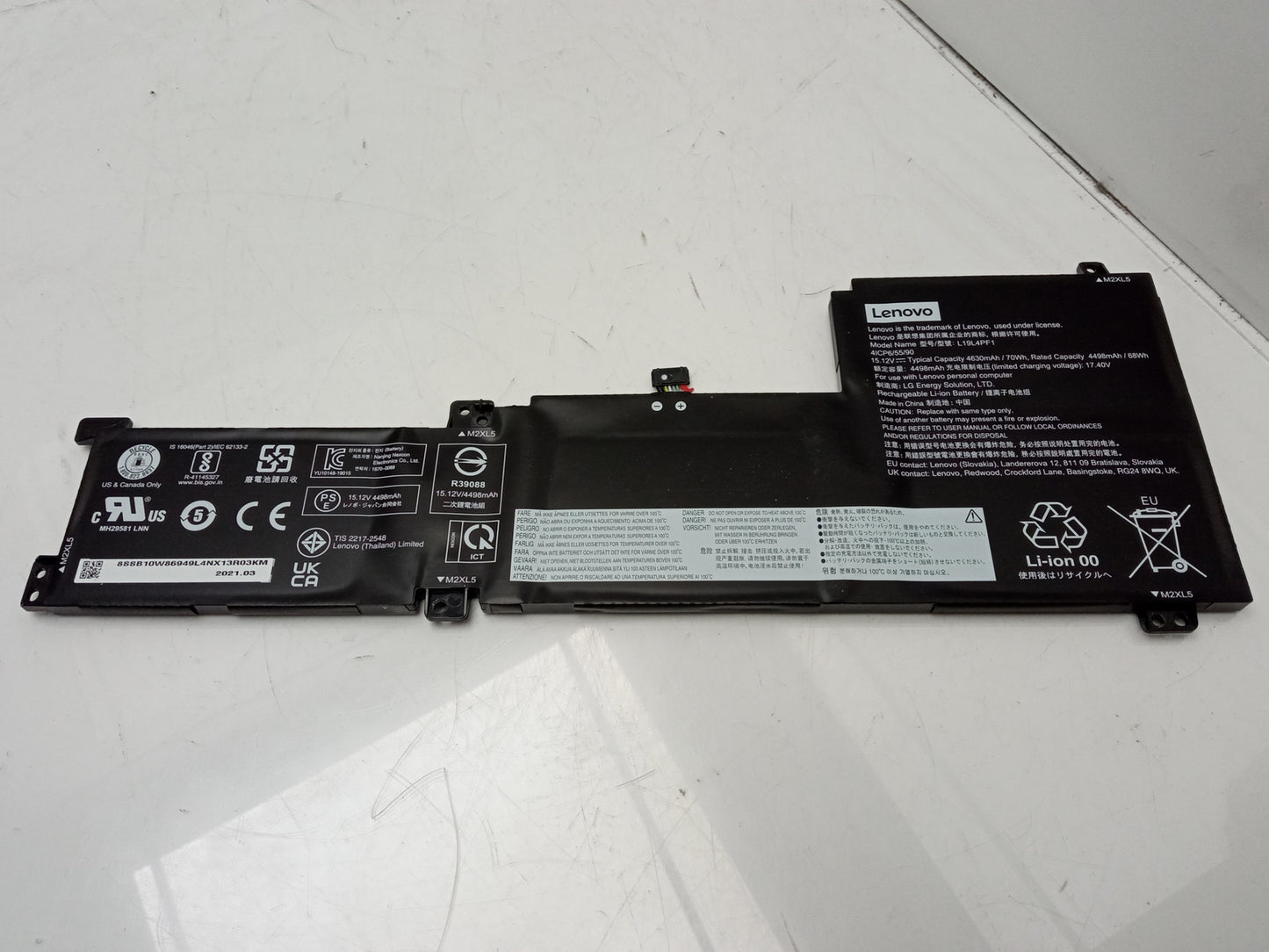 Lenovo 70Wh 15.12V 4498mAh Replacement Laptop Battery L19L4PF1
