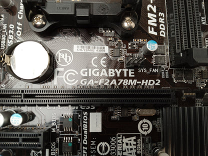 GIGABYTE GA-F2A78M-HD2 AMD Socket FM2/FM2+ DDR3 PCI-E Motherboard w/ I/O Shield