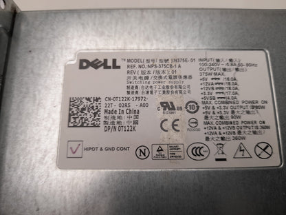 Dell PowerEdge T310 375W Server Power Supply Unit 0T122K T122K