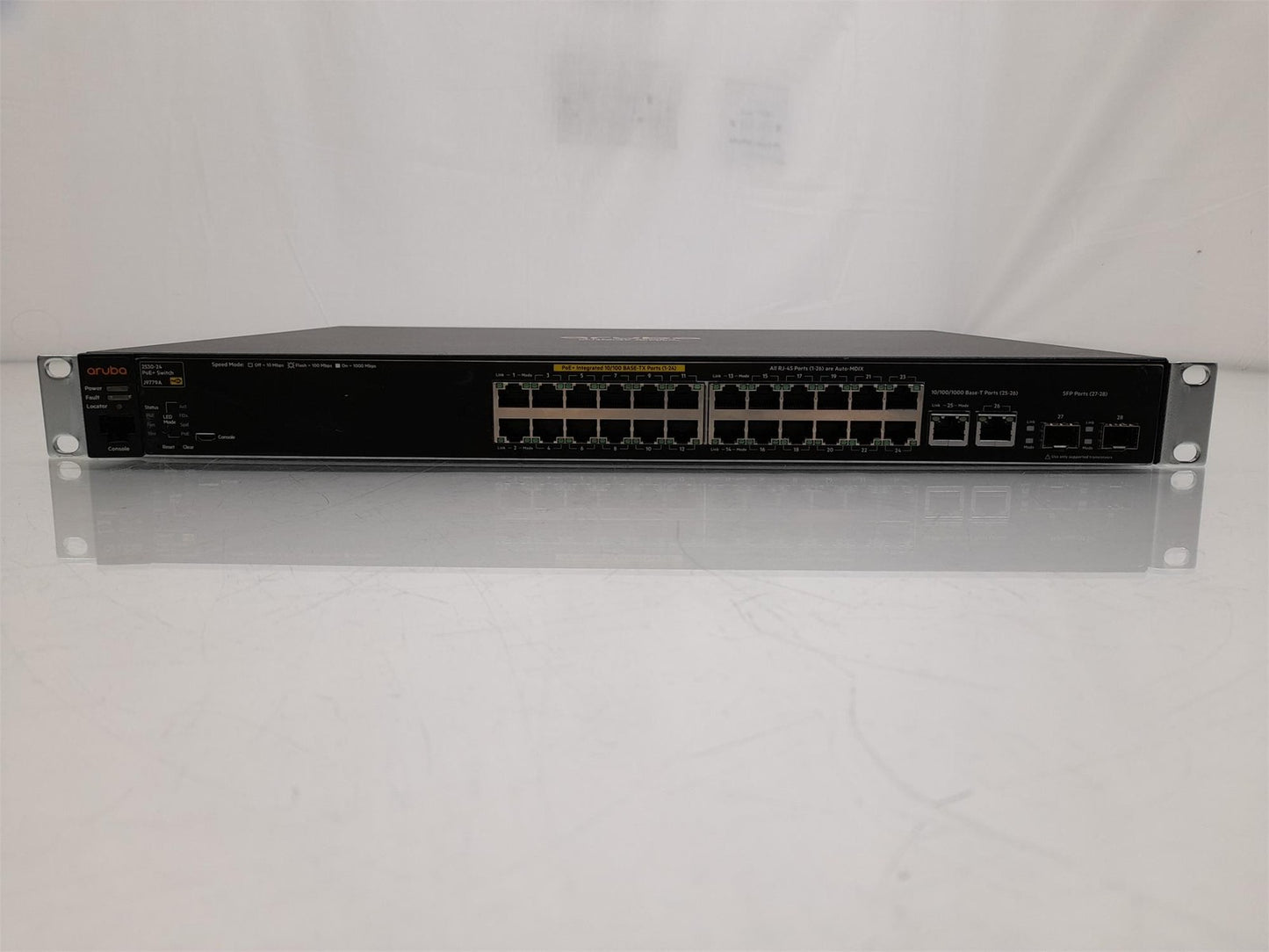 Aruba 2530-24 PoE+ Switch J9779A Network Switch - With rack mounts