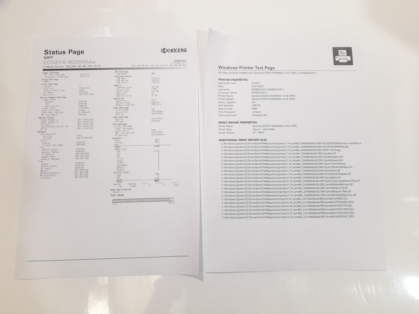 Kyocera ECOSYS M2640idw A4 Mono Multifunction Wireless Laser Printer