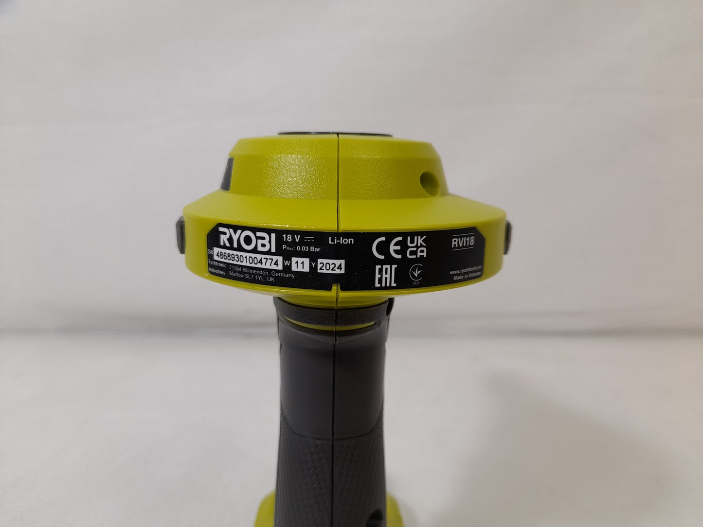 Ryobi ONE+ RVI18-0 18V High Volume Inflator - Tool Only