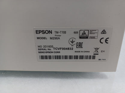 Epson M296A TM-T70II Beige USB Serial Receipt Thermal POS Printer - With PSU