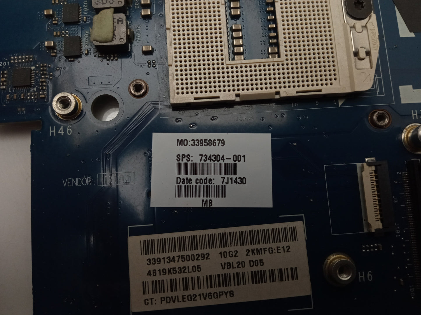 HP ZBook 15 Laptop Motherboard Socket 947 DDR3 734304-001