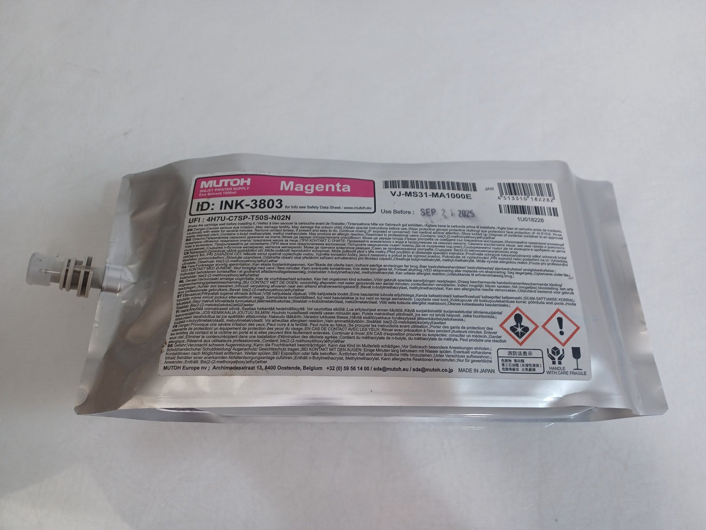 Mutoh Eco Solvent ValueJet VJ-MS31-MA1000E 1000ml Magenta - Expiry 21/09/2025