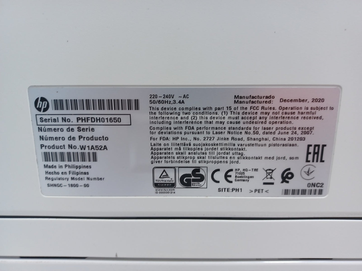 HP LaserJet Pro M404n Mono A4 Laser Printer -W1A52A