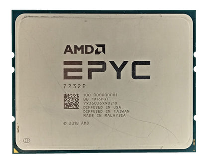 AMD EPYC 7232P 3.10 GHz 8 Core Socket SP3 CPU Processor (100-000000081)