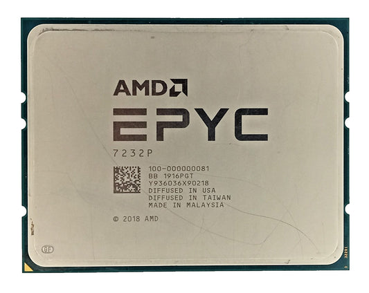 AMD EPYC 7232P 3.10 GHz 8 Core Socket SP3 CPU Processor (100-000000081)