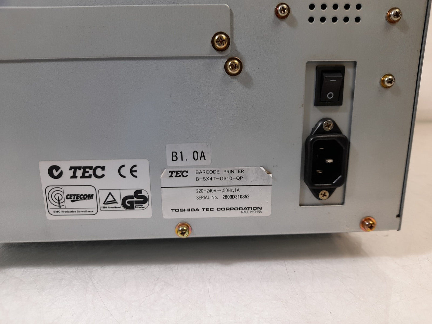 Toshiba B-SX4T-GS10-QP Thermal Barcode Label Printer Parallel