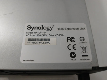 Synology RackStation RX1214RP 12 Bay 12TB NAS Rack Expansion Unit - With HDDs