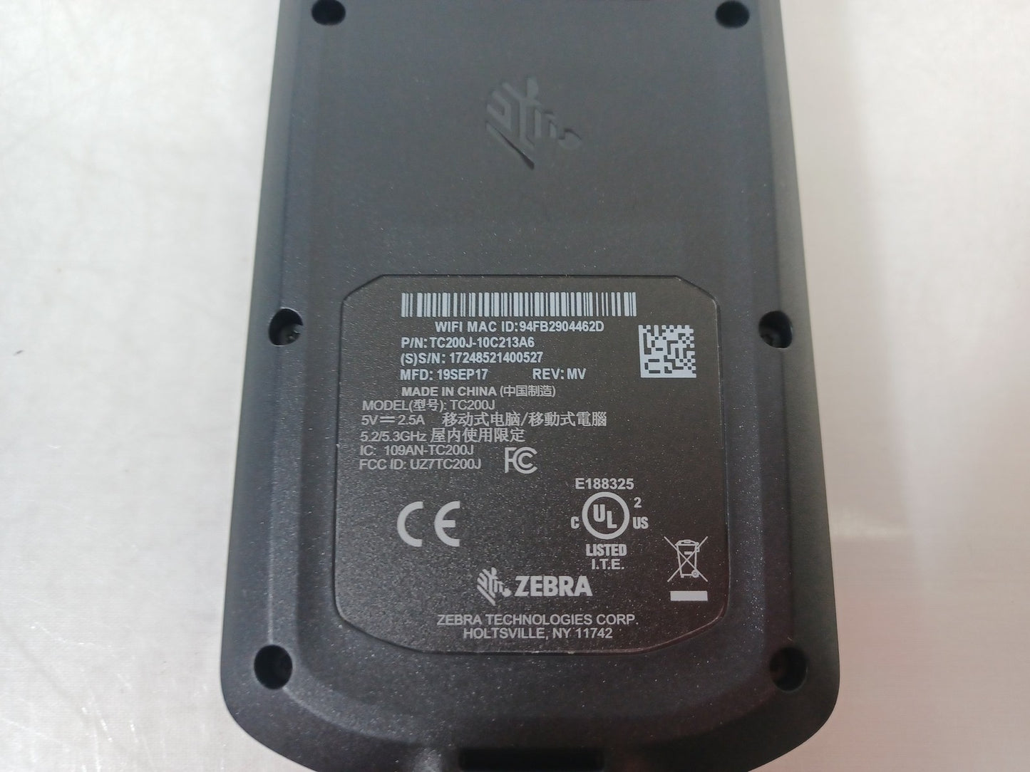 Zebra TC20 TC200J-10C213A6 Handheld 2D Mobile Barcode Scanner Computer