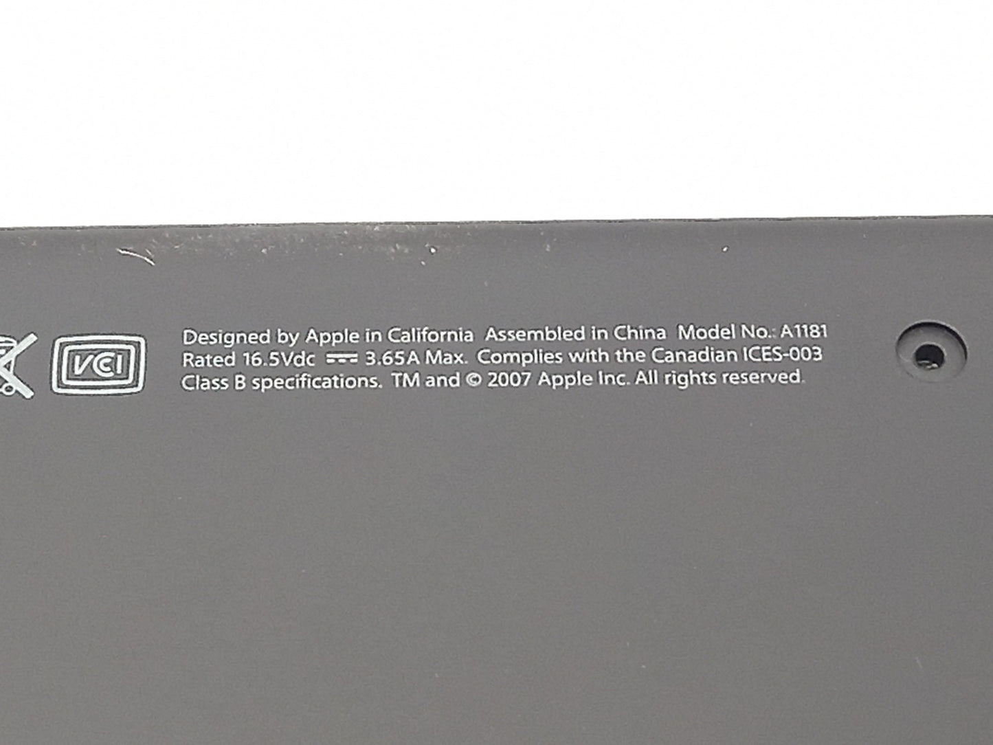 Apple MacBook A1181 2007 Laptop Bottom Chassis Panel Lid Black 815-9744